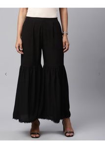Black Embellished Sharara Set