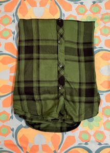 DNMX GREEN BLUE CHECKED CASUAL SHIRT