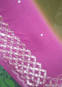 Purple And Mehandi Colour Sarees