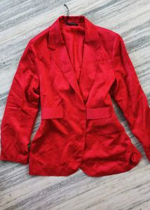 Red Blazer with shoulder pads