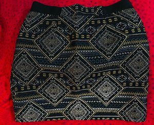 Geometric Print Mini Skirt