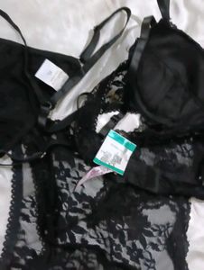Elegant Black Lace Bodysuit