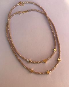 1Beaded Star & Heart Necklace