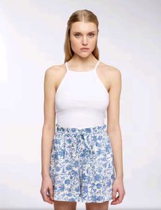 Optical White Camisoles Like Crop Top