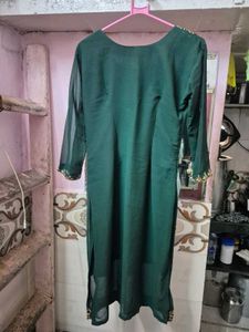 Embroidered Teal Kurta