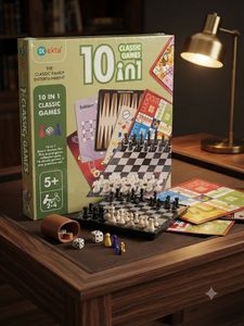 Ekta 10 in 1 Classic Board Games Set