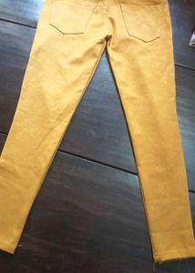 Mustard Yellow Patterned Pants