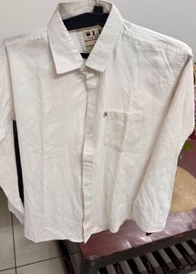 Men's Classic White Button-Down Shirt