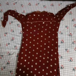 Elegant Maroon Kurta with Duppata