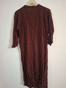 Brown Long Kurta Set
