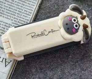 Cute Sheep Folding Comb with Mirror
