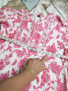 Pink Floral Kurta Set