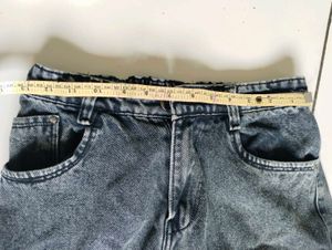 Washed Black Mom Jeans