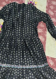Elegant Dark Blue Printed Kurta