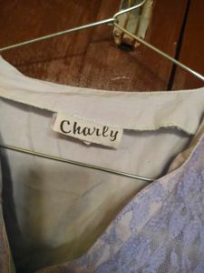 Chic Lavender Lace Button-Up Top