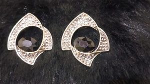 Oxidised Silver-tone Earrings