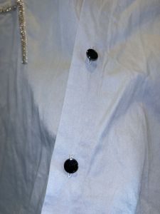 Embellished Button-Down Shirt