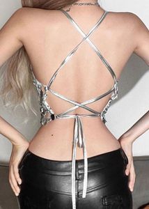 BRAND NEW! Sparkling Sequin Halter Top - L