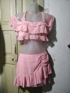 Pretty Pink Ruffle Two-Piece Set