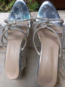 white diamond shining heels for women