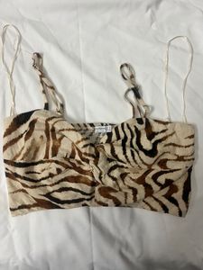 Stylish Zebra Print Crop Top