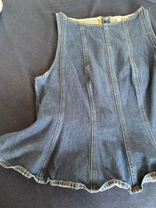 H&amp;M Denim Peplum Top