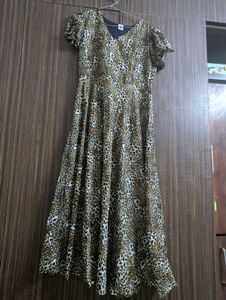 Leopard Print Midi Dress