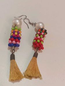 Beaded Tassel Earrings