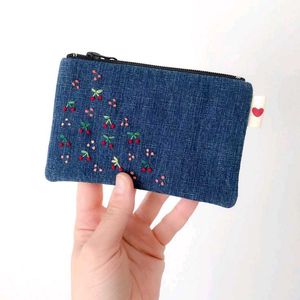 Denim Embroidered Pouches (1)