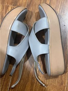 Stylish Grey Wedge Sandals