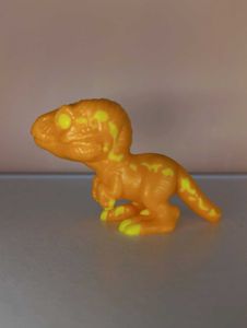 Orange Velociraptor Figure Kinder Joy Toy