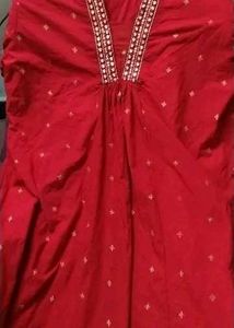 Elegant Black Kurta with White Dots