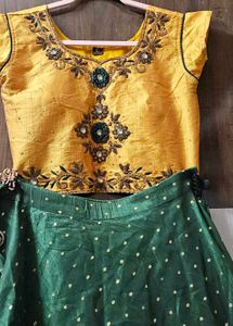 Yellow Embroidered Blouse