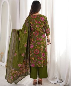 Beautiful Olive Green Kurta Set