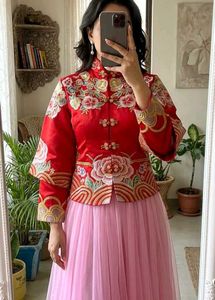 Embroidered Chinese jacket & Tulle Skirt
