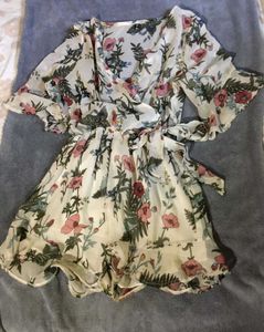 Floral Print Wrap jumpsuit
