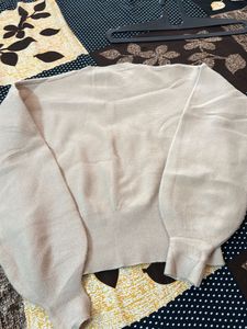 Cozy Knit Sweater with Puff Sleeves