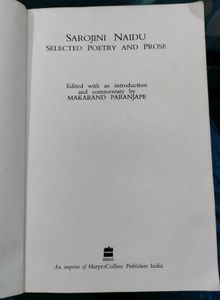 Sarojini Naidu Selected Poetry and Prose