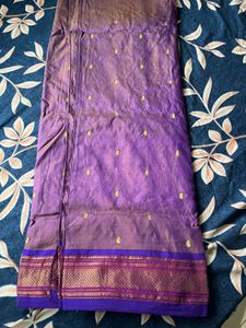 Purple Silk Paithani Saree with Blouse