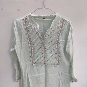 Embroidered Kurta Set with Palazzo