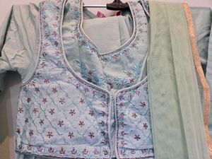 biba girls Beautiful Blue Anarkali Set