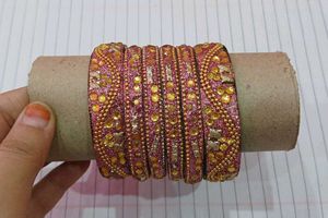 Sparkling Pink Indian Bangles – Size 2.4 ❤️