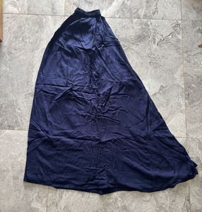 Women's Navy Blue Flowy Wide Leg Palazzos