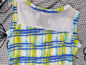 Blue &amp; Green Plaid Shirt Dress