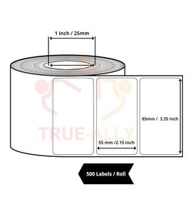 True-Ally Direct Thermal Barcode Labels 2 Rolls