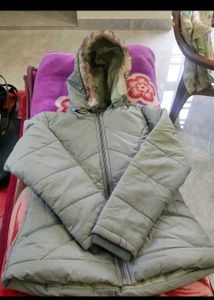 Cozy Padded Jacket with Fur Hood