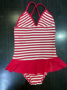 Red & White Striped Bikini for kids