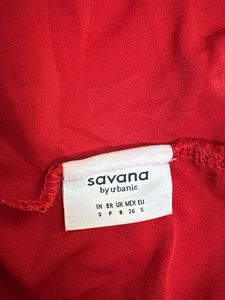 Vibrant Red fitted bodycon dress