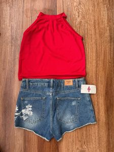 Red Halter Neck Top