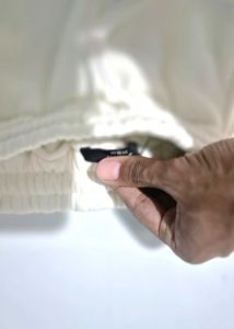 Cream Wide-Leg Lounge Pants